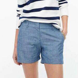 J CREW 5” Classic Chambray Short Blue Size 2